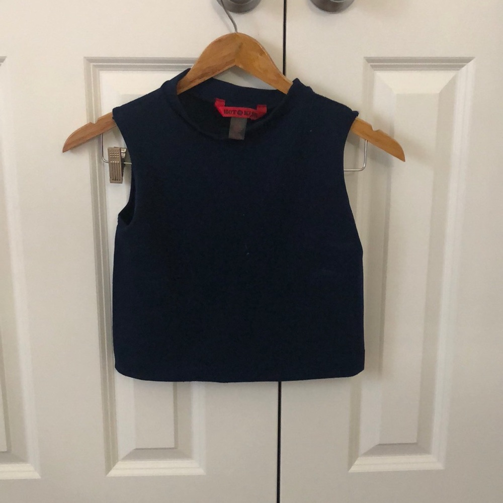 Navy blue crop top